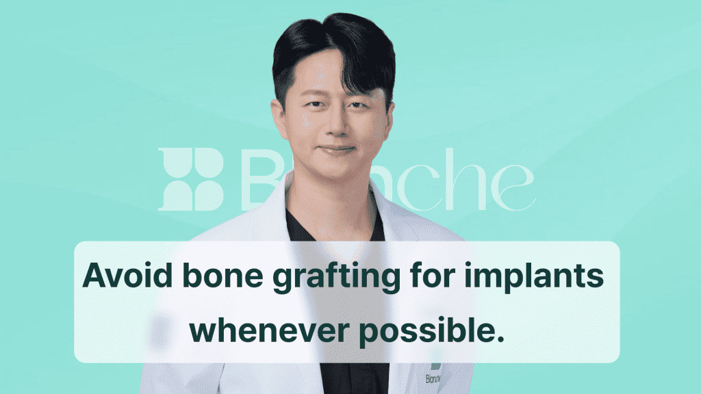 Avoid bone grafting for implants whenever possible.